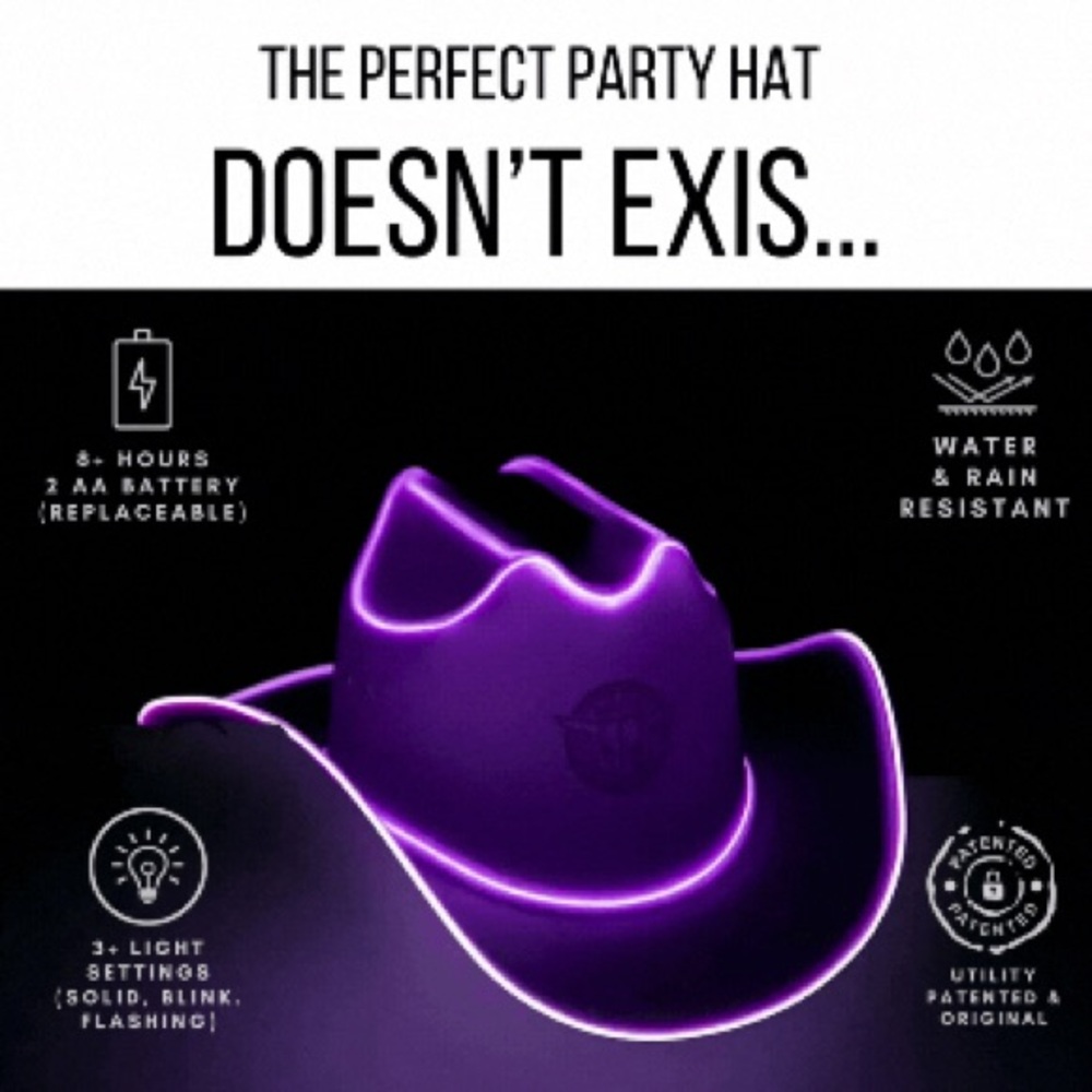 Neon Cowboys Purple Hat